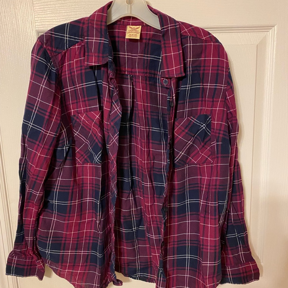 Magenta & blue flannel